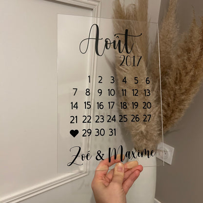 Calendrier couple