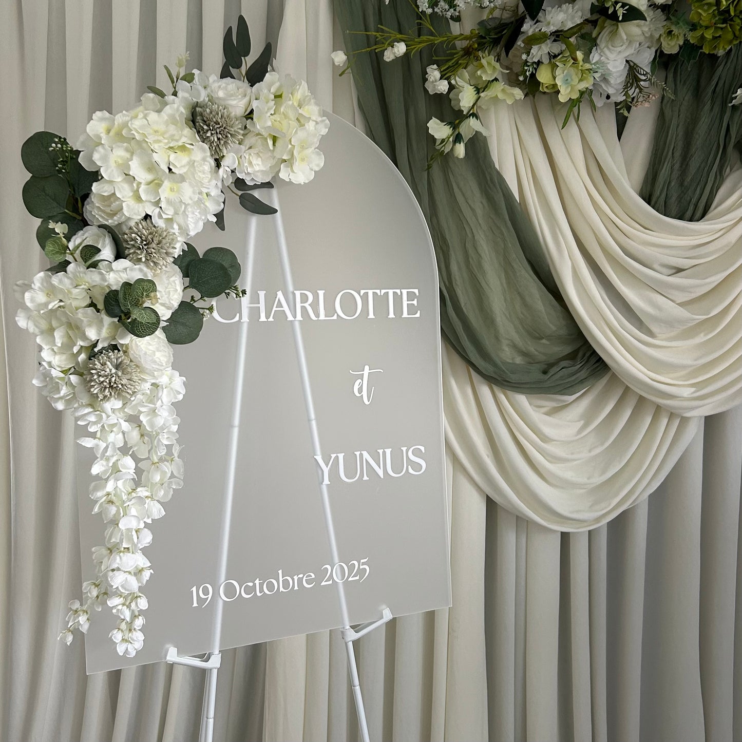 Panneau Mariage - Arche givrée - 50 x 70 cm