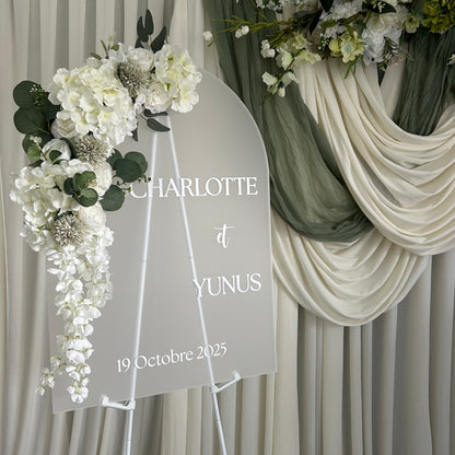 Panneau Mariage - Arche givrée - 50 x 70 cm