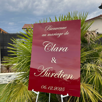 Panneau Mariage - Rectangle 50 x 70 cm