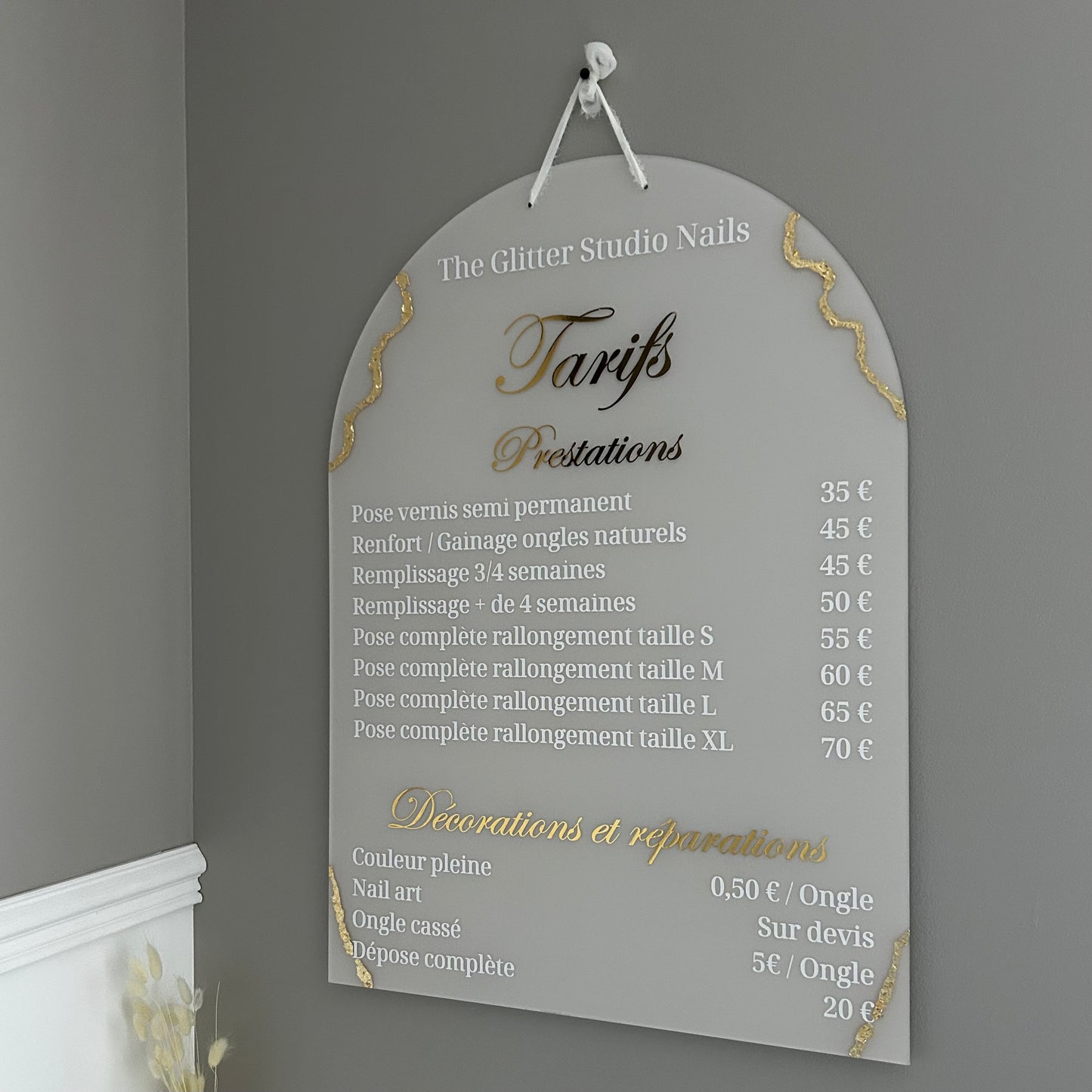 Grille tarifaire format 50x70 cm