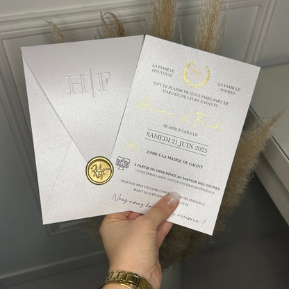 Faire part Mariage avec enveloppe