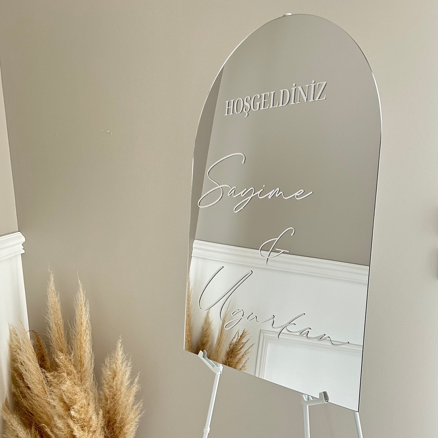 Panneau Mariage - Arche Miroir - 50 x 70 cm