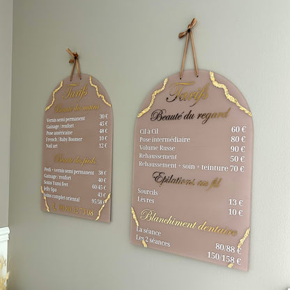 Grille tarifaire format 35x50 cm