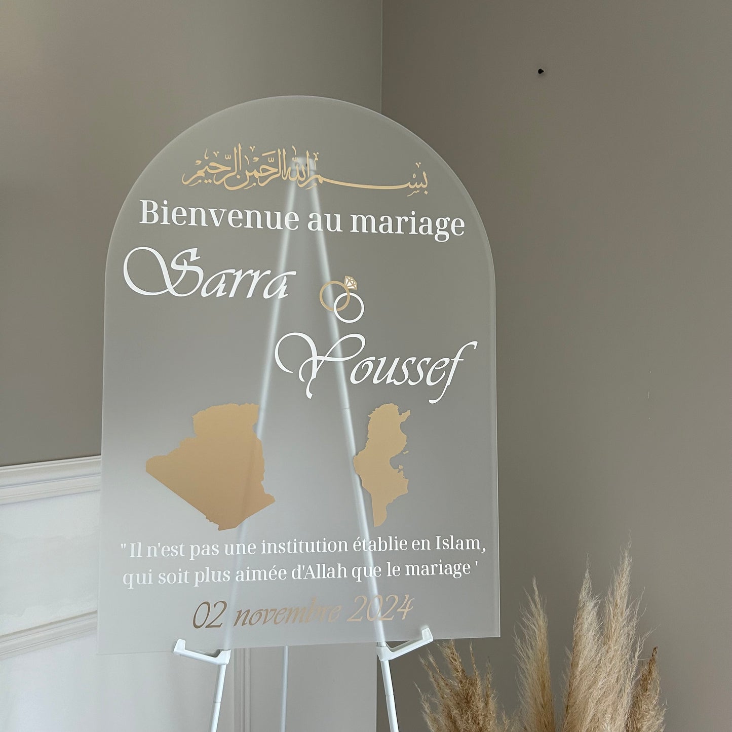 Panneau Mariage - Arche givrée - 50 x 70 cm