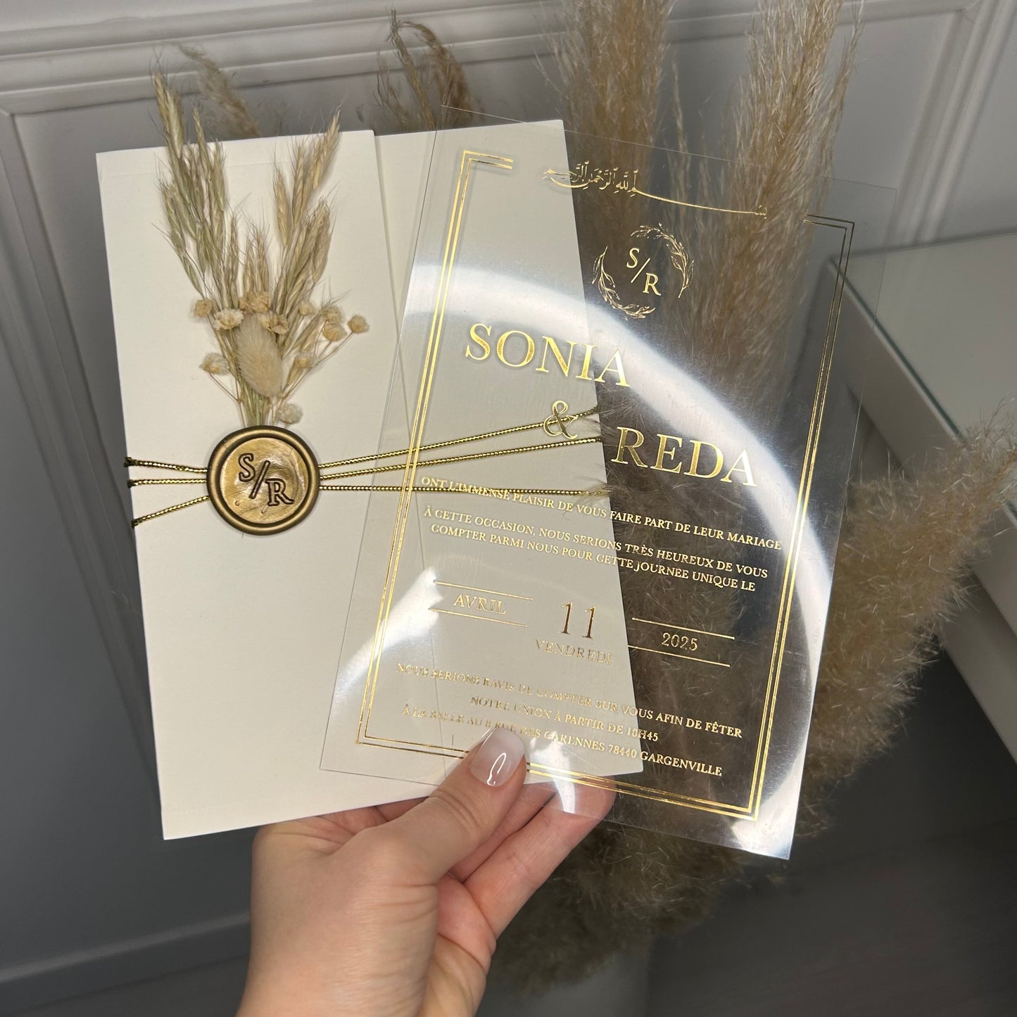 Faire part Mariage Acrylique