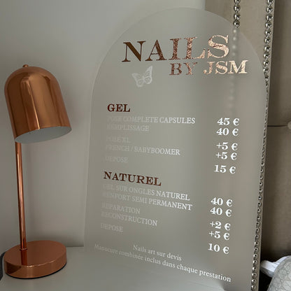 Grille tarifaire format 35x50 cm