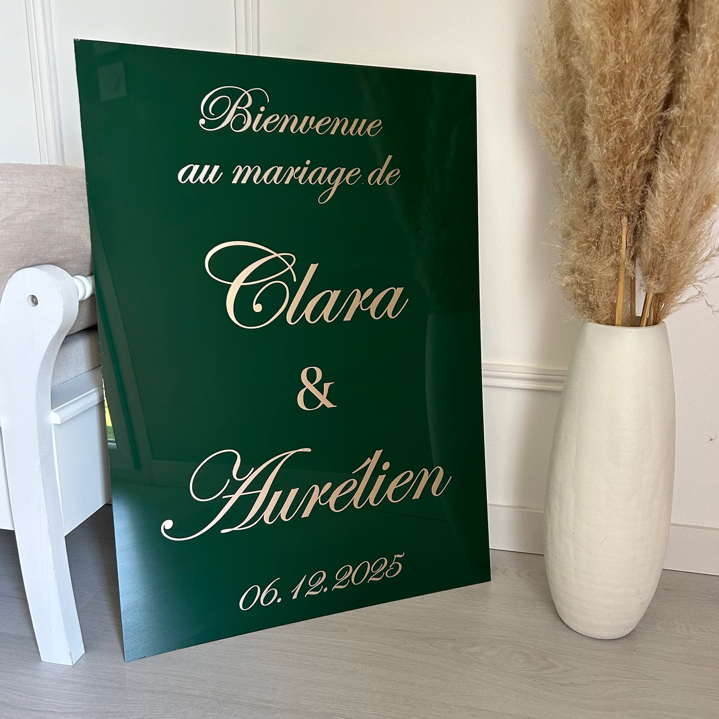 Panneau Mariage - Rectangle 50 x 70 cm