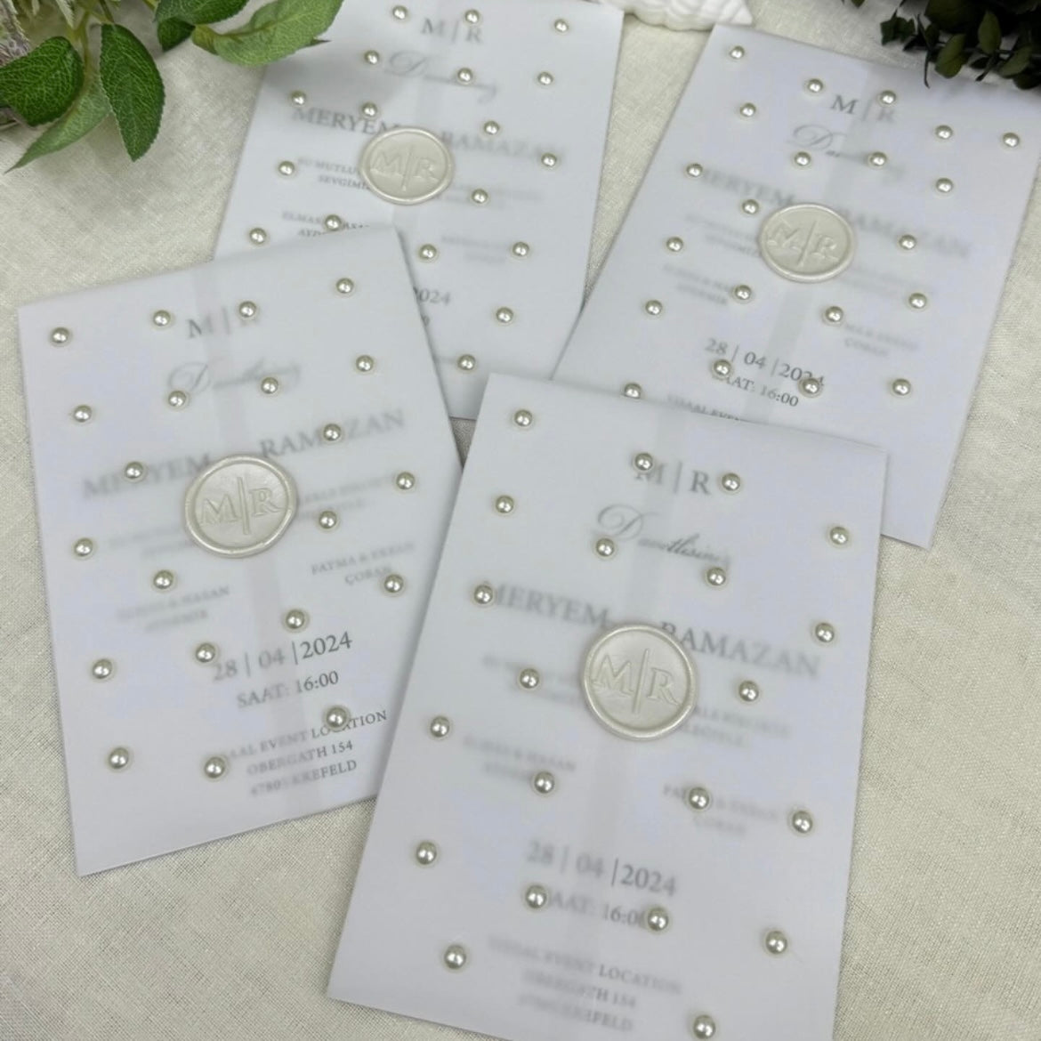 Faire part Mariage Perlé