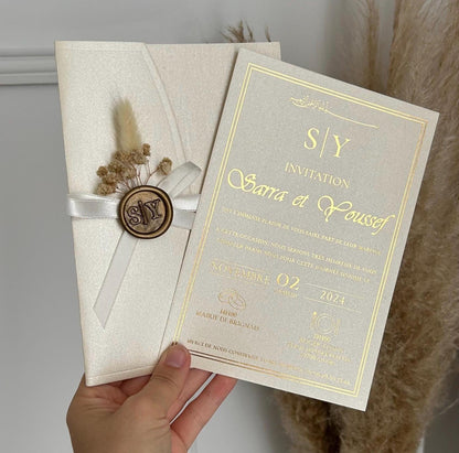 Faire part Mariage avec Dorure