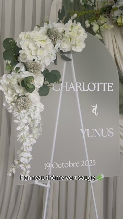 Panneau Mariage - Arche givrée - 50 x 70 cm